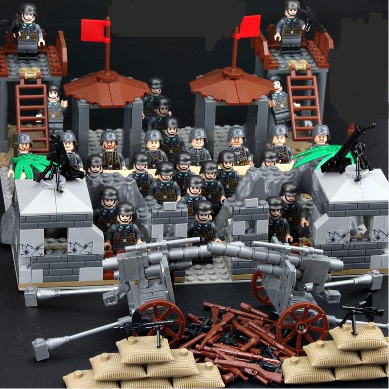 WW2 German army howitzer Base Minifigures Lego Compatible Toy