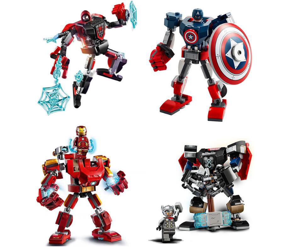 Thor Mech Captain America Mech Miles Morales Mech Minifigures Lego ...