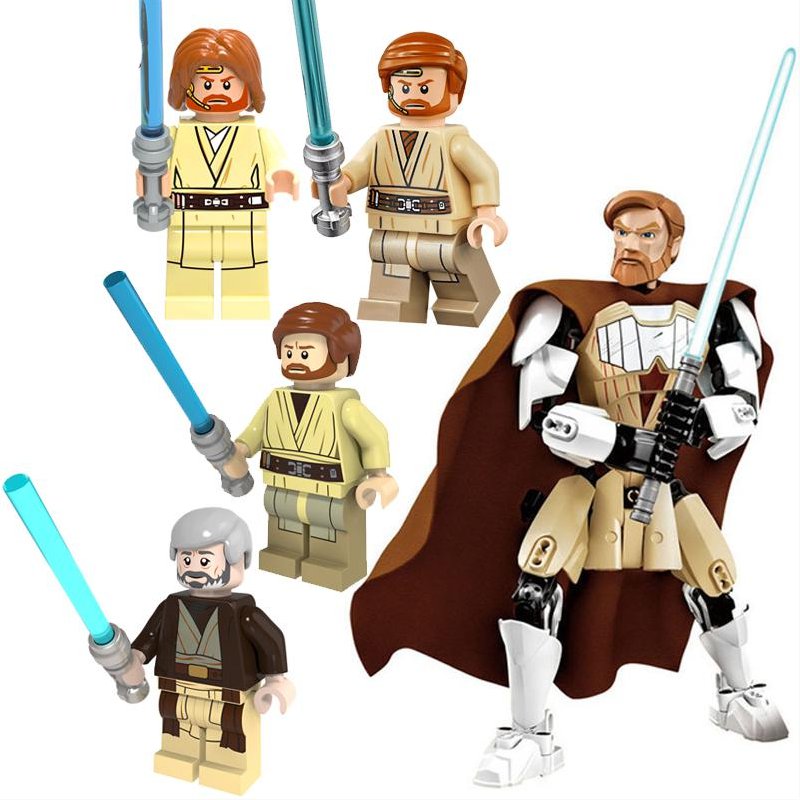 5pcs Obi-Wan Kenobi Jedi Master Minifigures Lego Compatible Star Wars Sets