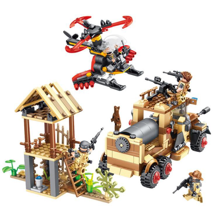 Military Base Battle for stronghold Minifigures Lego Compatible WW2 ...