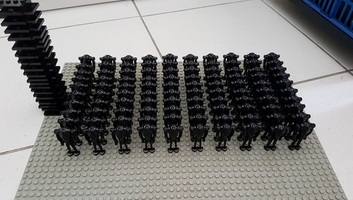 100pcs Black B1 Battle Droid Minifigures Lego Compatible Star Wars The Mandalorian Set