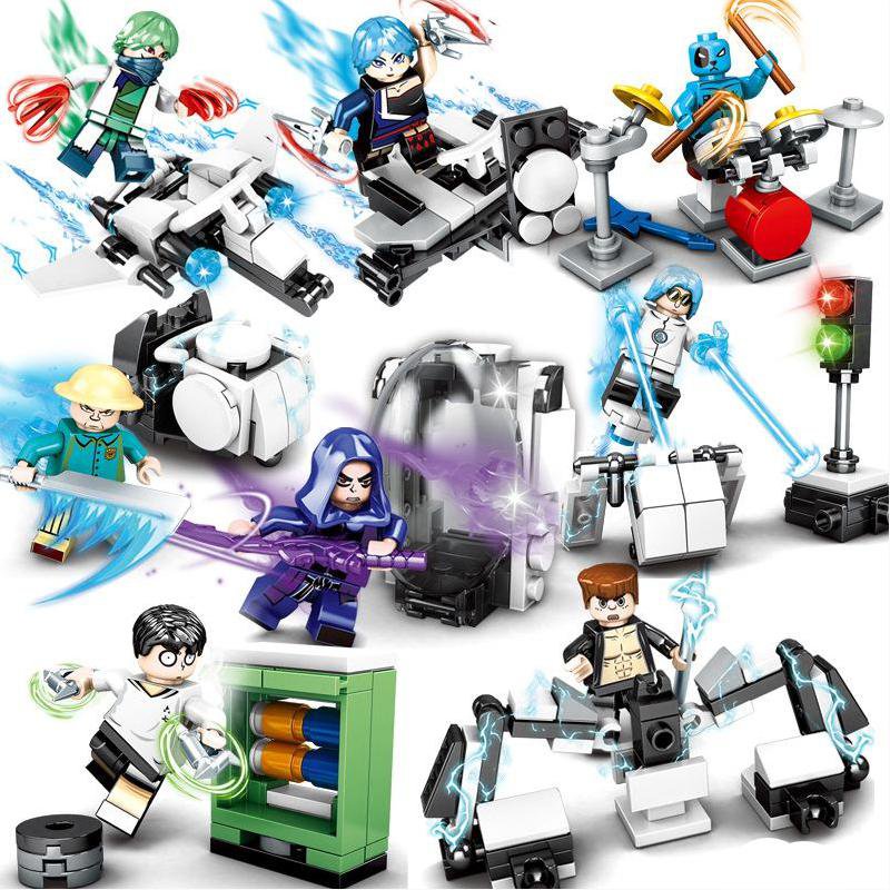 Scissor Seven Aerobat Minifigures Lego Compatible Comic Toy Sets