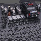 Black SWAT Hanma Car Motorcycle Minifigures Lego Compatible City SWAT 2021