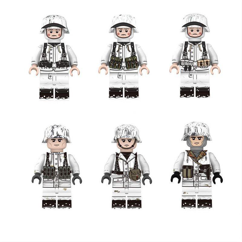 German first Armored Division Tank Soldier Minifigures Lego Compatible WW2 Soldier Set