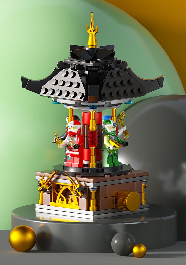 Kai Jay Lloyd Cole Rotating box Ninjago Minifigures Lego Compatible Toy