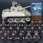 17pcs Germany Soldier VK 1602Leopard Tank Minifigures Lego Compatible WW2 Military sets