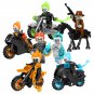7pcs Ghost Rider Gary Friedrich motorcycle horse Minifigures Lego Compatible movie Sets