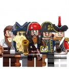 Jack Hector Barbossa Gibbs Cutler Beckett Minifigures Lego Compatible Pirates of the Caribbean Sets