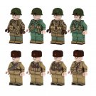 American troops Vs Soviet Army Minifigures Lego Compatible WW2 Battleground Europe Set