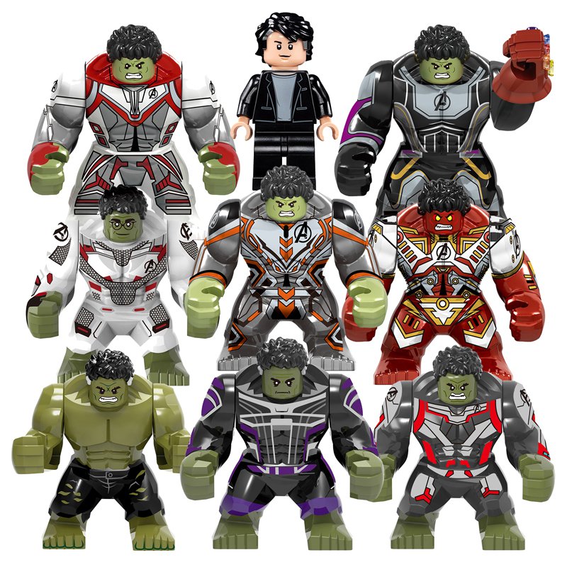 9pcs Hulk Robert Bruce Banner Minifigures Lego Compatible The Avengers Sets