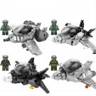 4pcs Mini Fighter Plane pilot Minifigures Lego Compatible Military airplane Sets