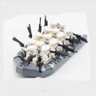 America White Marine Corps Canoeing Minifigures Lego Compatible Modern military Sets