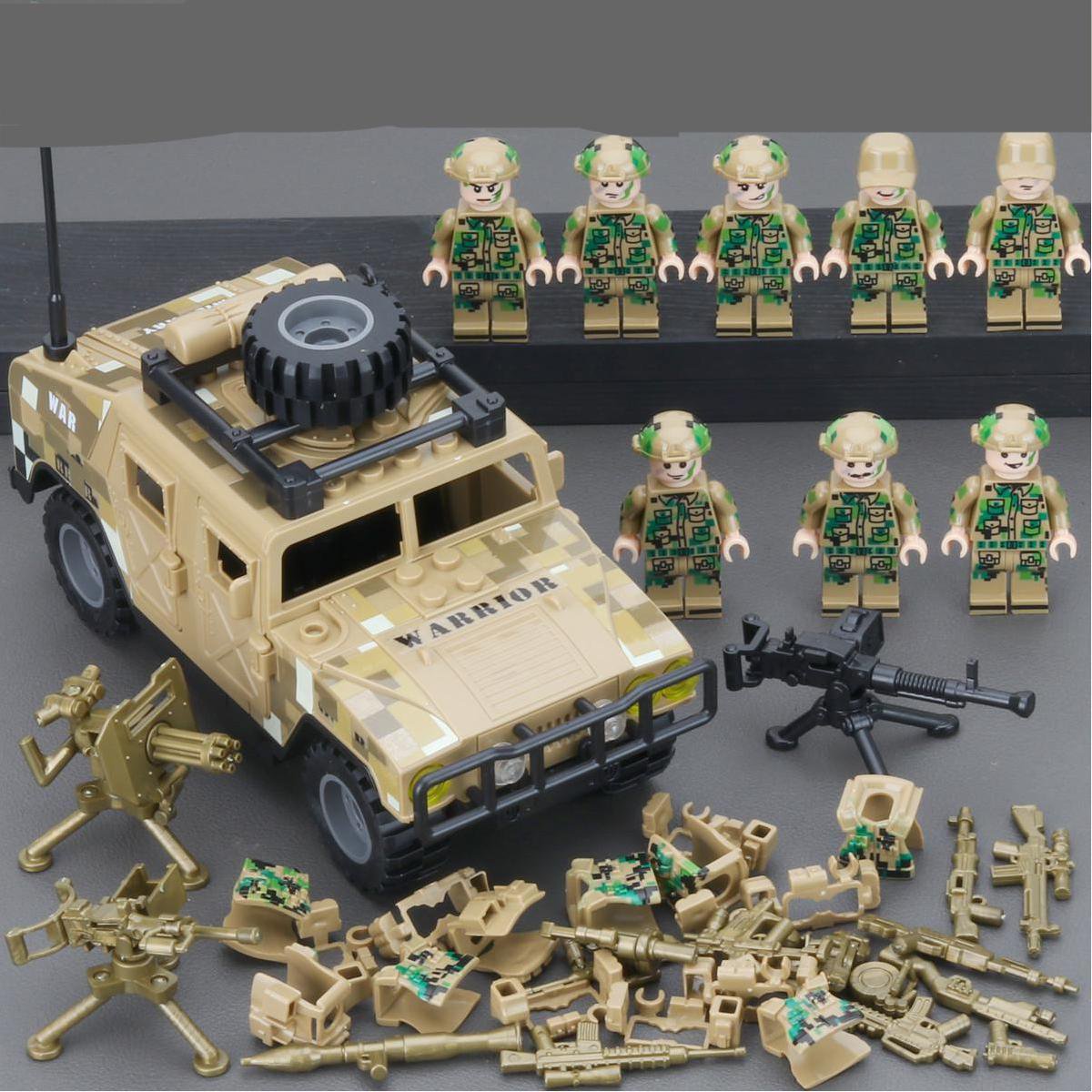 US Armed Forces Soldier Minifigures Military Humvee Lego Compatible 