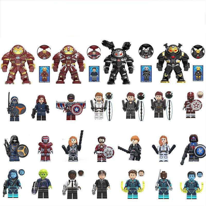 25pcs Hulkbuster Black Widow Captain Minifigures Lego Compatible The Avengers Sets