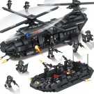 SWAT Police Helicopter Speed Boat Minifigures Lego Compatible Police Sets
