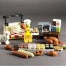 French Restaurant kitchen Cook Minifigures Lego Compatible City Restaurant Sets