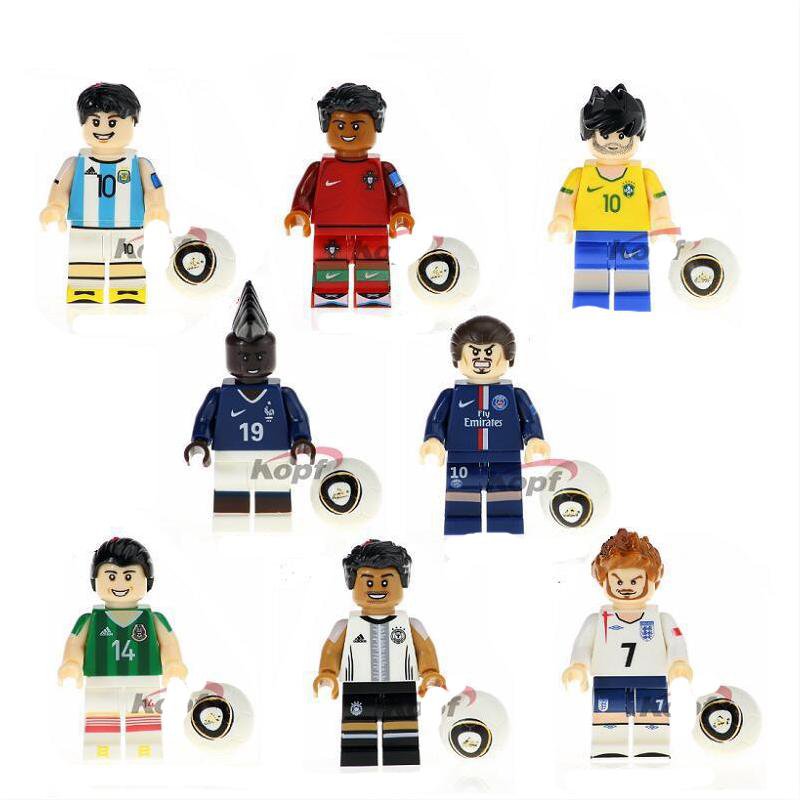 World National Football team Minifigures Lego Compatible Football Sets