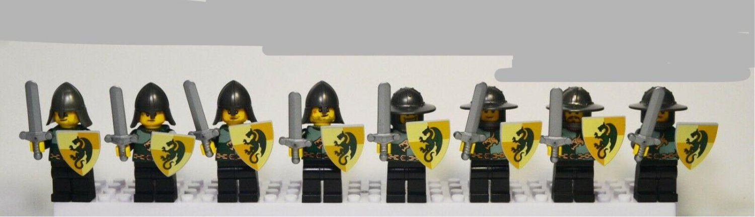 8pcs Castle Dragon Knights Soldier Minifigures Lego Compatible Medieval Knights Sets
