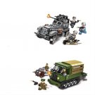 WW2 America Germany Front Truck-Tractor Minifigures Lego Compatible Tank Set