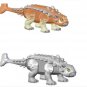 Silver Brown Ankylosaurus Minifigures Lego Compatible Dinosaur Set