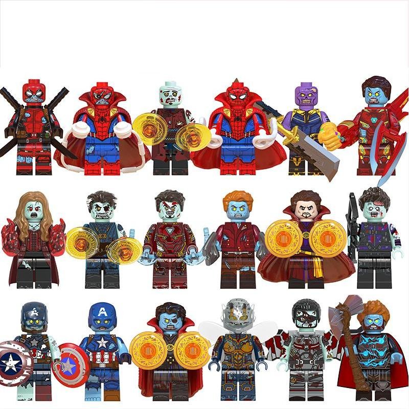 18pcs Zombie Super Heroes character Minifigures Lego Compatible Toy