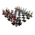 Fire Dragon Knight Vs Blue Lion Knight Chess Minifigures Lego Compatible Chess Sets