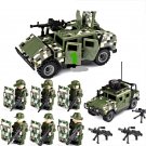 Green Camouflage Hummer Night Vision soldier Minifigures Lego Compatible military Set