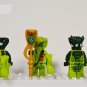 3pcs Green Snake Minifigures Lego Compatible Ninjago Sets
