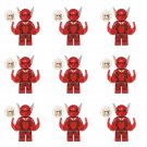 9pcs Red Death Minifigures Lego Compatible Superhero Sets