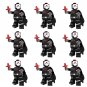 9pcs Red Fork Minifigures Lego Compatible Super Heroes Sets