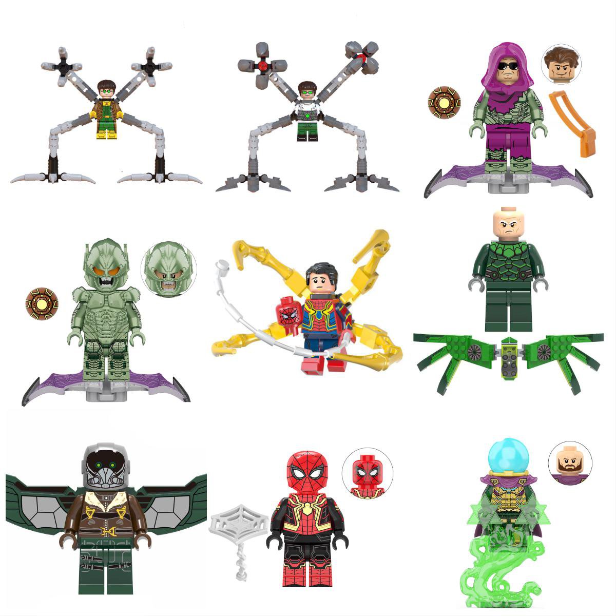 Spider-Man villain Doctor Octopus Green Goblin Minifigures Lego ...