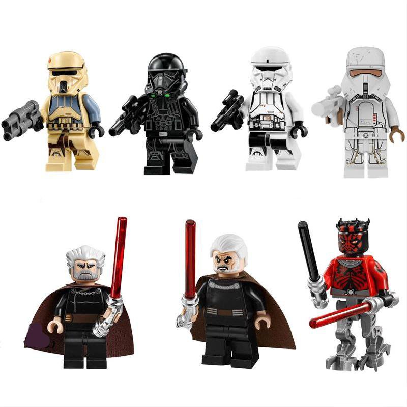 Imperial Shdretrooper Death trooper Count Dooku Minifigures Lego Compatible Star Wars Sets