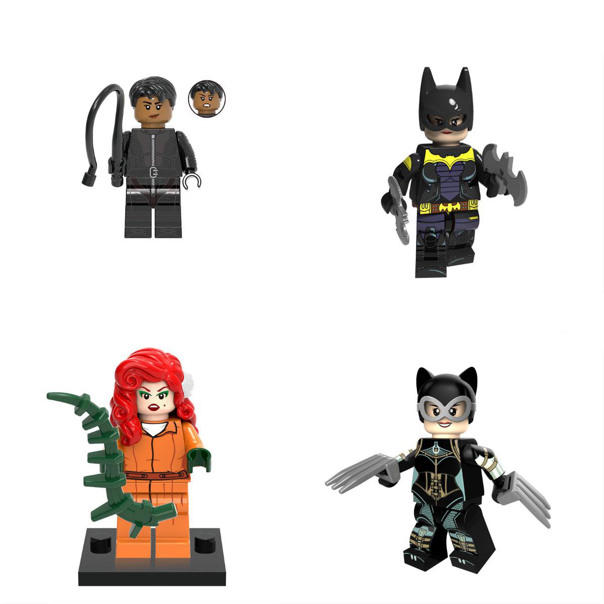 Batwoman Catwoman Poison Ivy Minifigures Lego Compatible Super Heroes Sets 