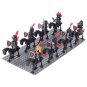 8pcs Red Dragon Knight Skeleton Minifigures Lego Compatible Medieval Knights Set
