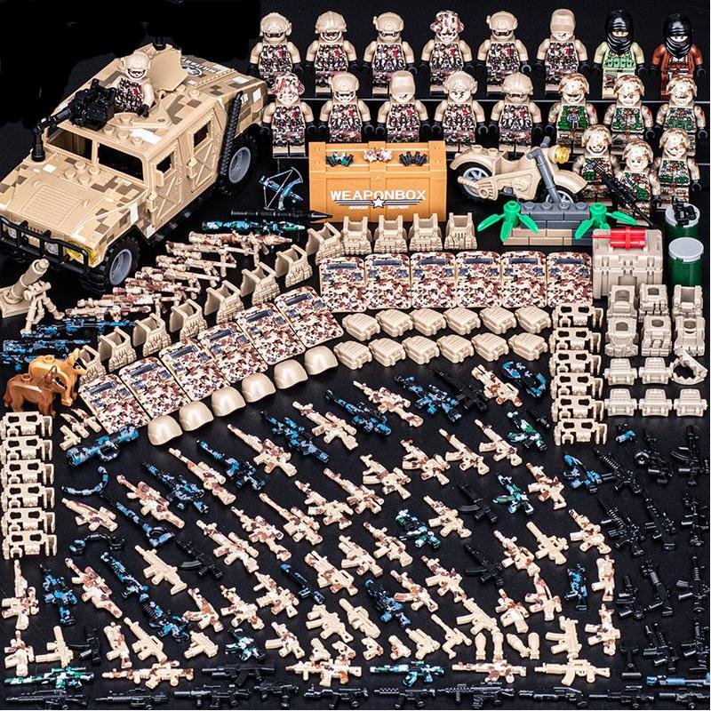 Desert S.W.A.T Military Hummer soldier Minifigures Lego Compatible ...