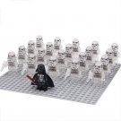 21pcs Transparent Imperial Stormtrooper Darth Vader Minifigures Lego Compatible Star Wars Set