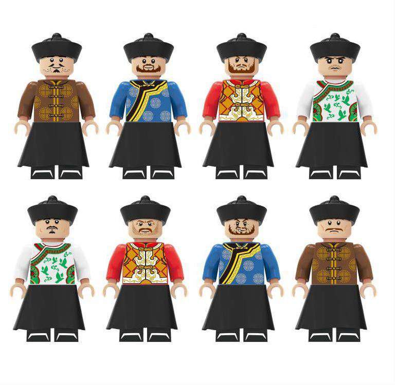 China Qing Dynasty Banner system Minifigures Lego Compatible Toy