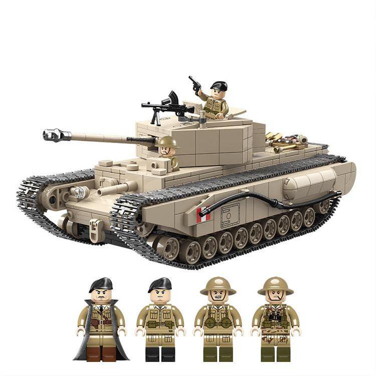 Britain Churchill MK.I Tank Minifigures Lego Compatible Tank Set