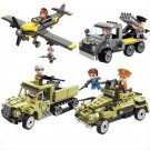 Military Mechanized Troop Fighter Plane Truck Minifigures Lego Compatible Modern Military Set