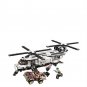 UN Peacekeeping troops double-rotor Helicopter Minifigures Lego Compatible Military Sets