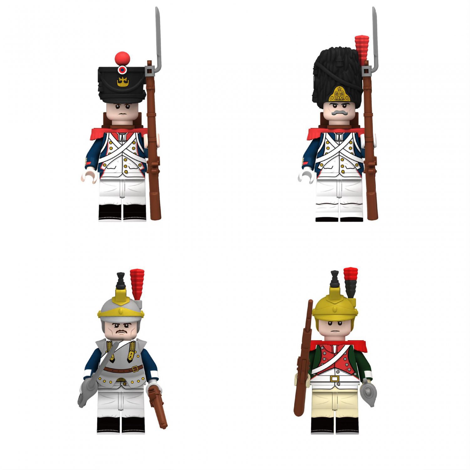 Napoleonic Wars French Dragoon soldier Minifigures Lego Compatible ...