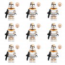9pcs Clone Trooper Waxer Minifigures Lego Compatible Star Wars The Clone Wars Sets