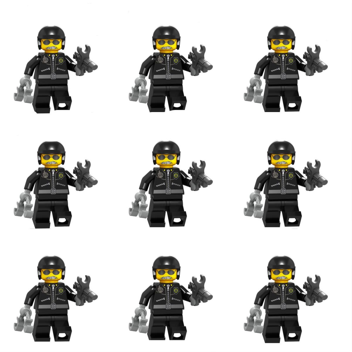9pcs Bad Cop Minifigures Lego Compatible Movie Set