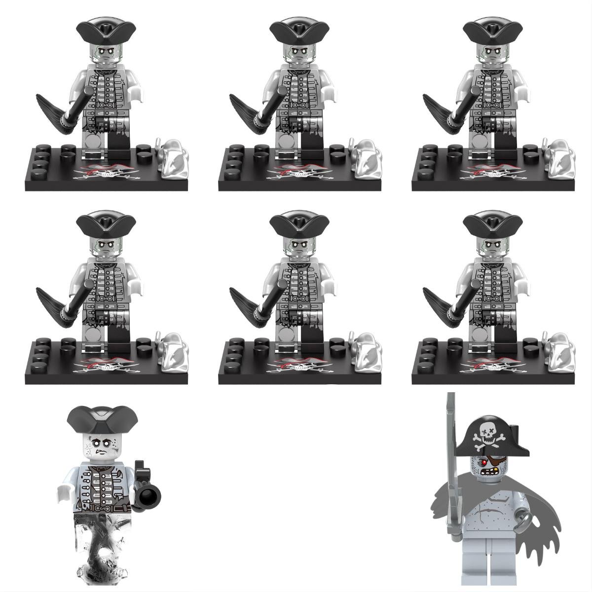 Officer Santos Ghost Zombie Captain Zombie soldier Minifigures Lego Compatible Toy