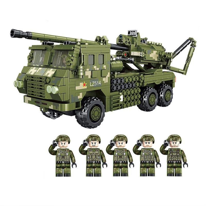 Truck-mounted Howitzer Soldier Minifigures Lego Compatible Military Sets