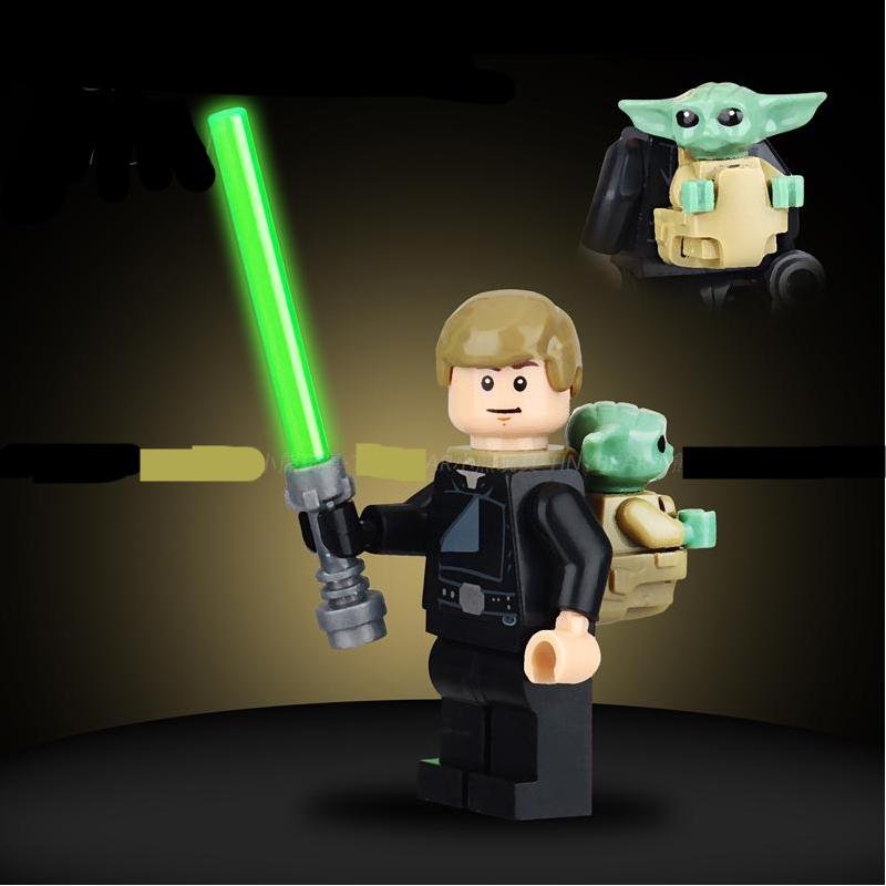 Grogu Luke Skywalker Minifigures Lego Compatible The Mandalorian 3 Sets