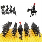 21pcs Black Skeleton Knight Minifigures Lego Compatible Medieval Knights Sets
