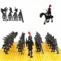 21pcs Black Skeleton Knight Minifigures Lego Compatible Medieval Knights Sets