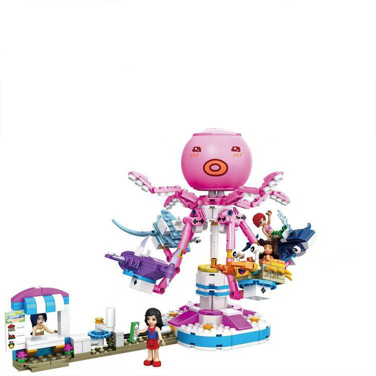 Girl Octopus rotating machine Minifigures Lego Compatible City Sets