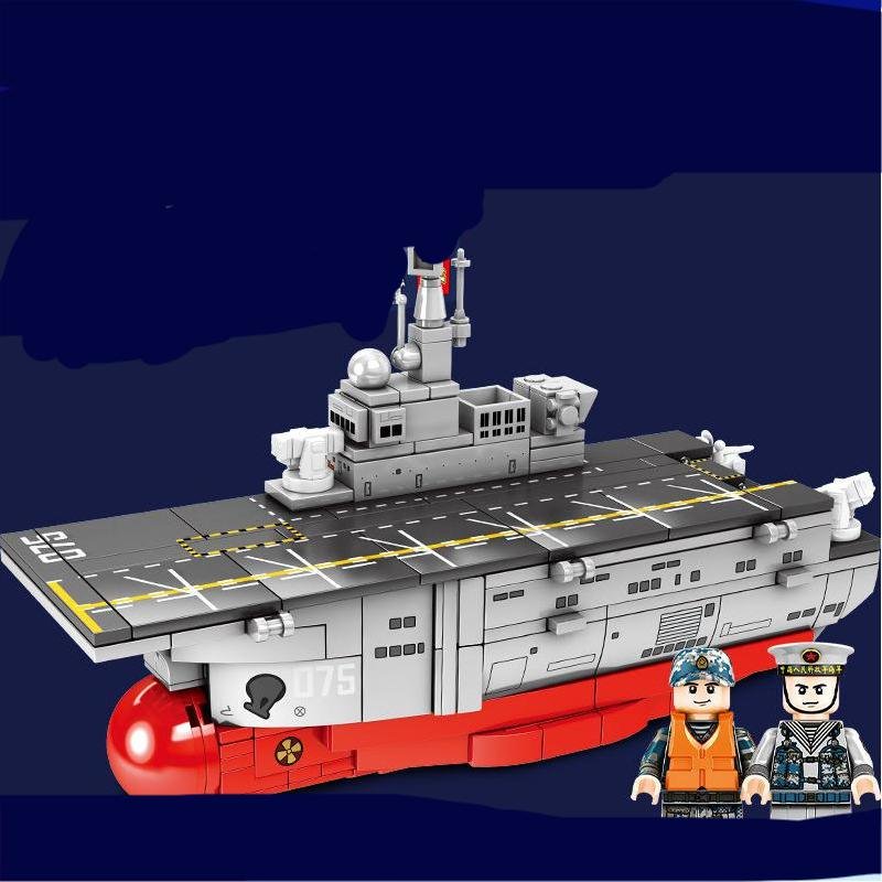 Q version Amphibious assault ship Minifigures Lego Compatible military Sets